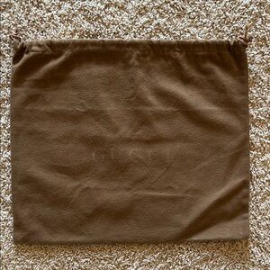 Gucci Brown Cotton Drawstring Dust Bag LARGE